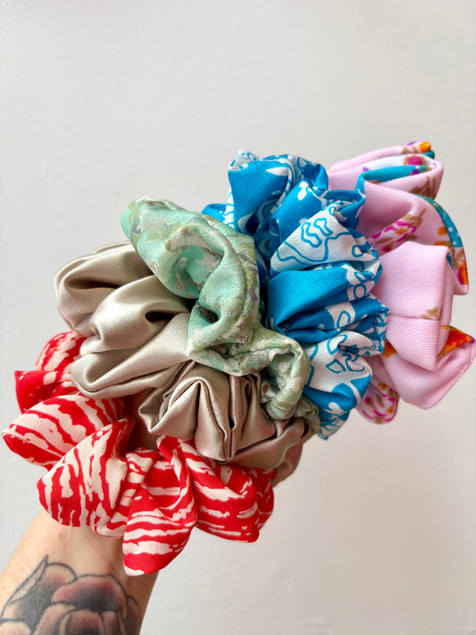 Vintage Fabric Scrunchie