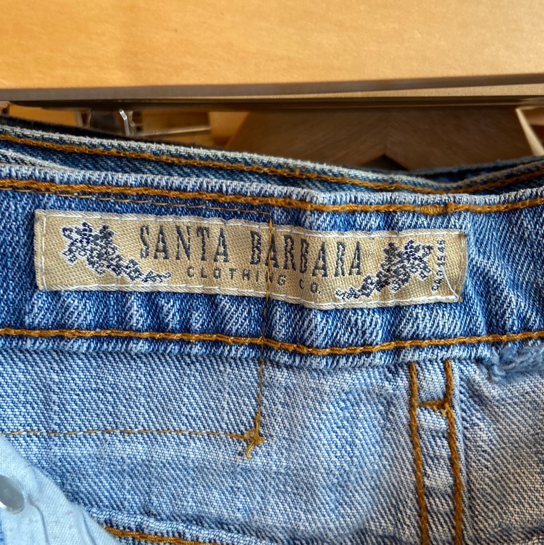 1990s Santa Barbara Light Wash Denim Shorts