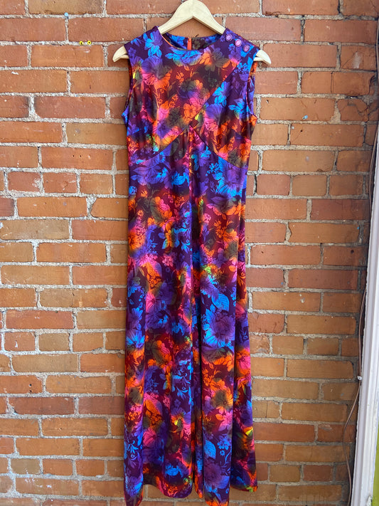 70’s Flower Power Maxi Dress