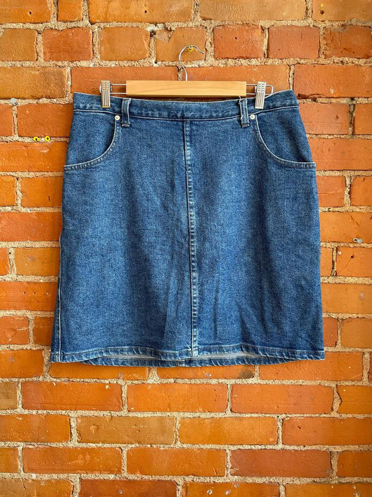 90’s Denim Knee Length Skirt