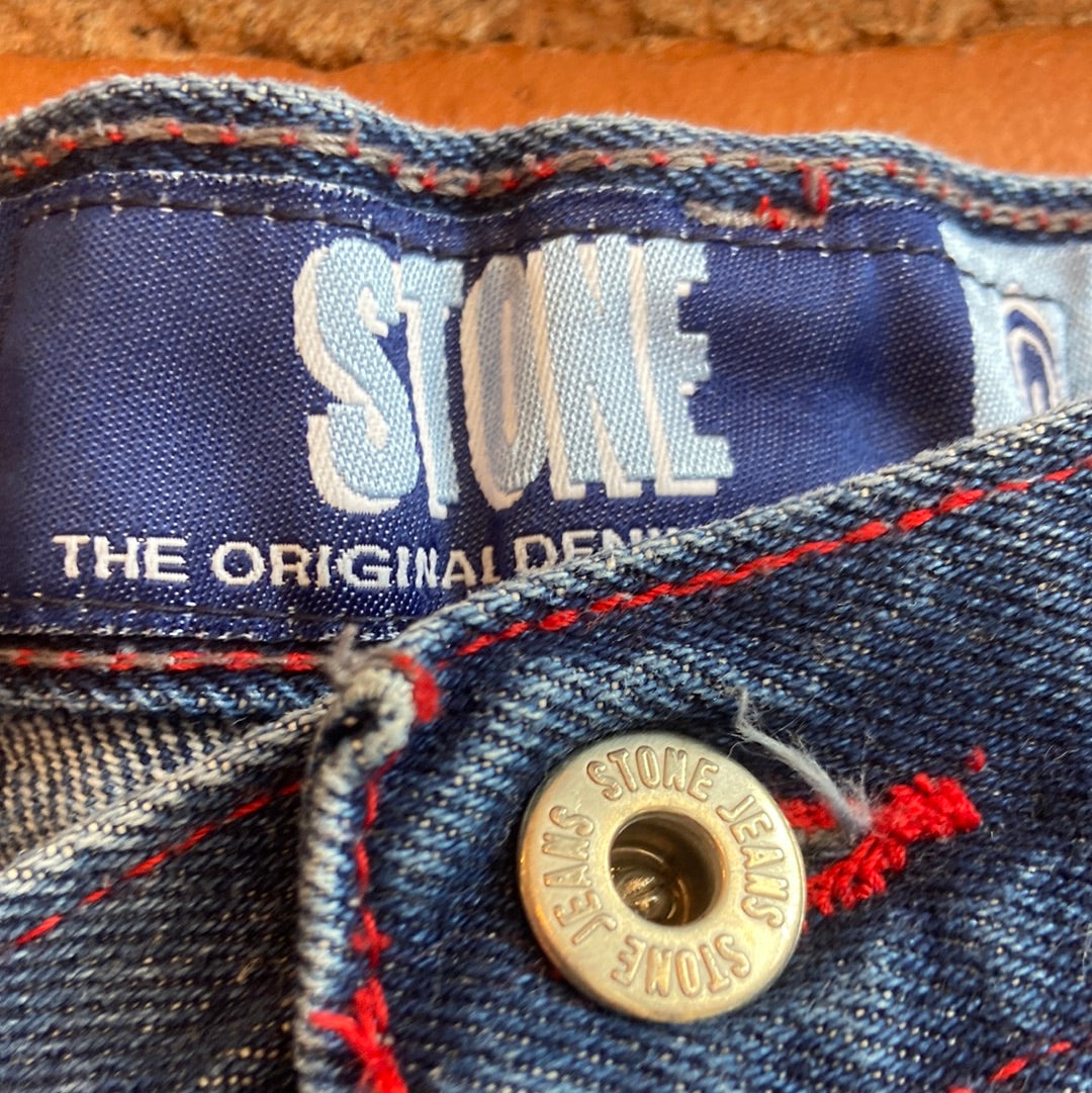 Stone 'Sexy' Low Waist Denim Shorts