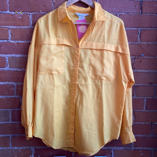 1980s Impromptu Golden Yellow Button Down Shirt