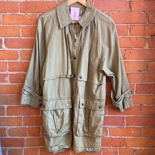 Long Khaki Green Spring Jacket