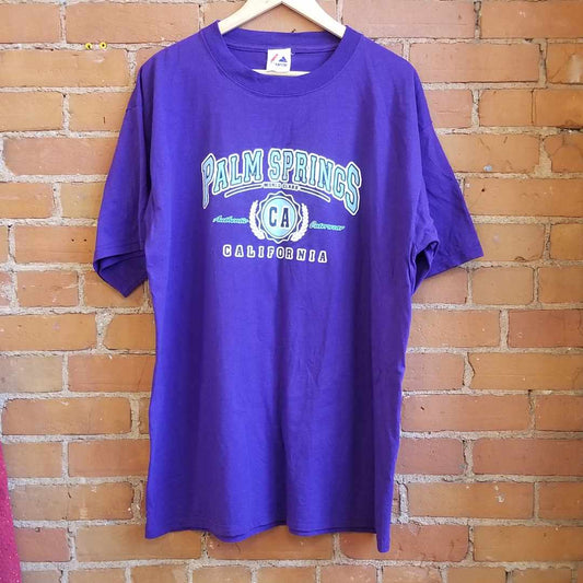 1990s Purple Palm Springs Travel Tee