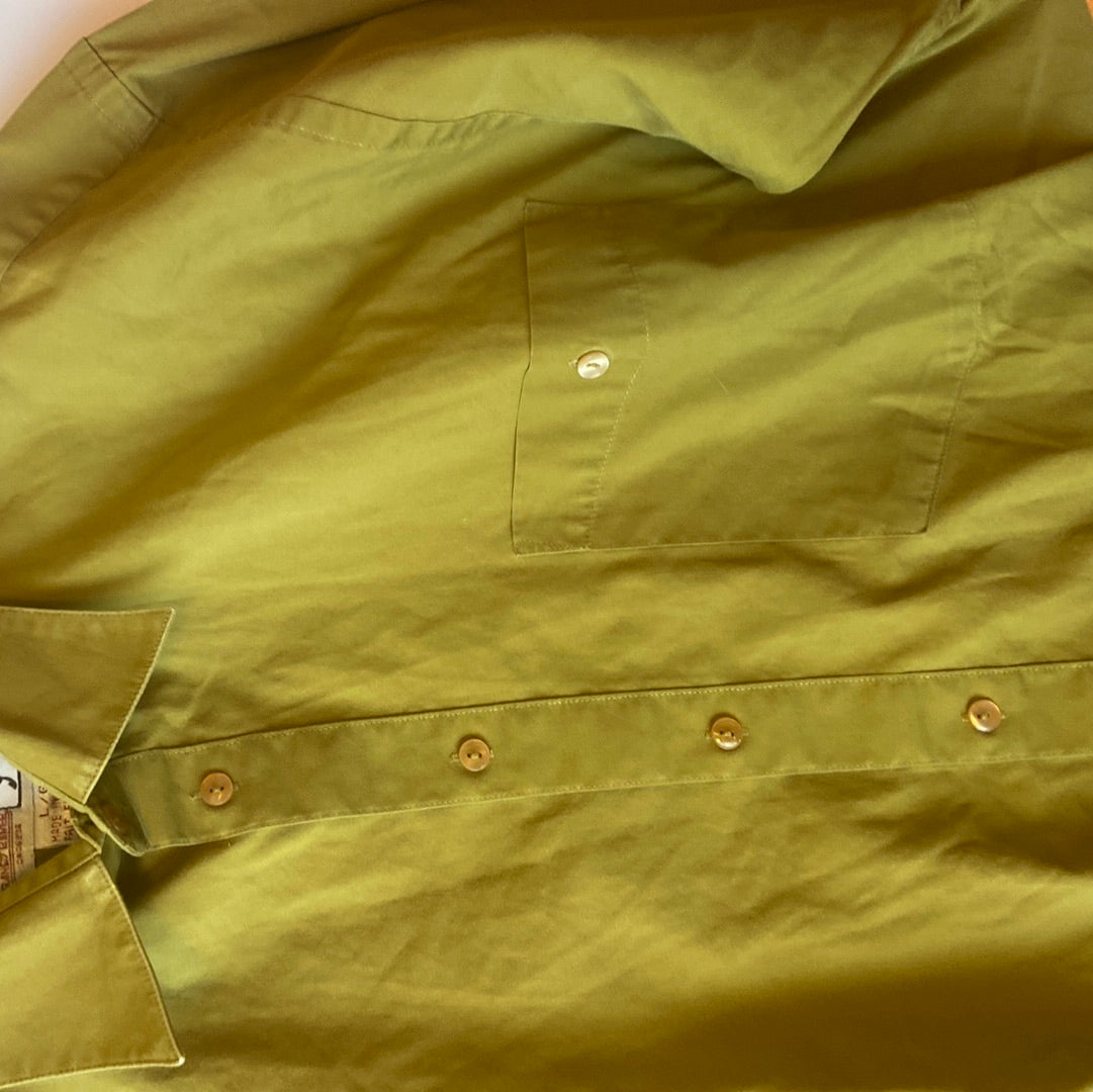 90's Olive Green Button-Up