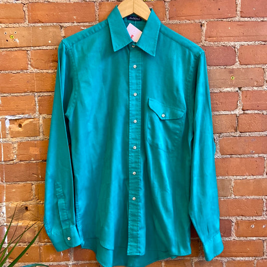 Kelly Green Button-Down Shirt