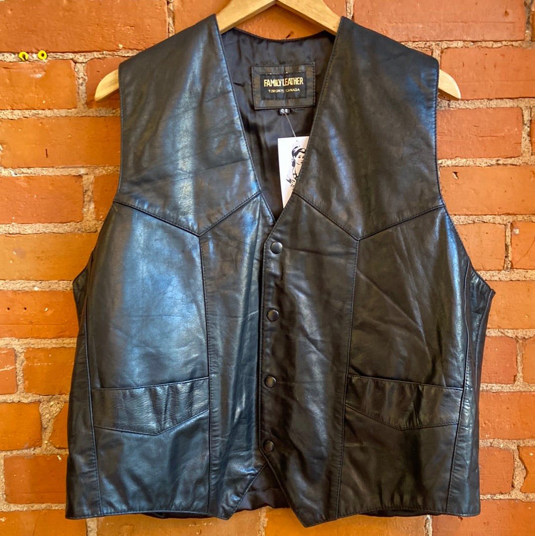 Back Leather Vest