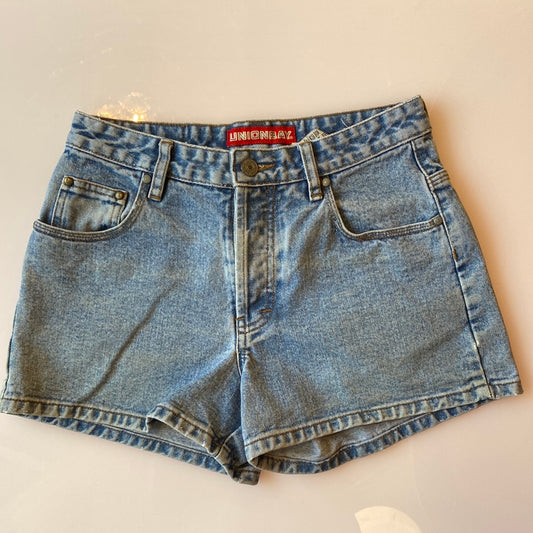 Light-Wash Denim Shorts