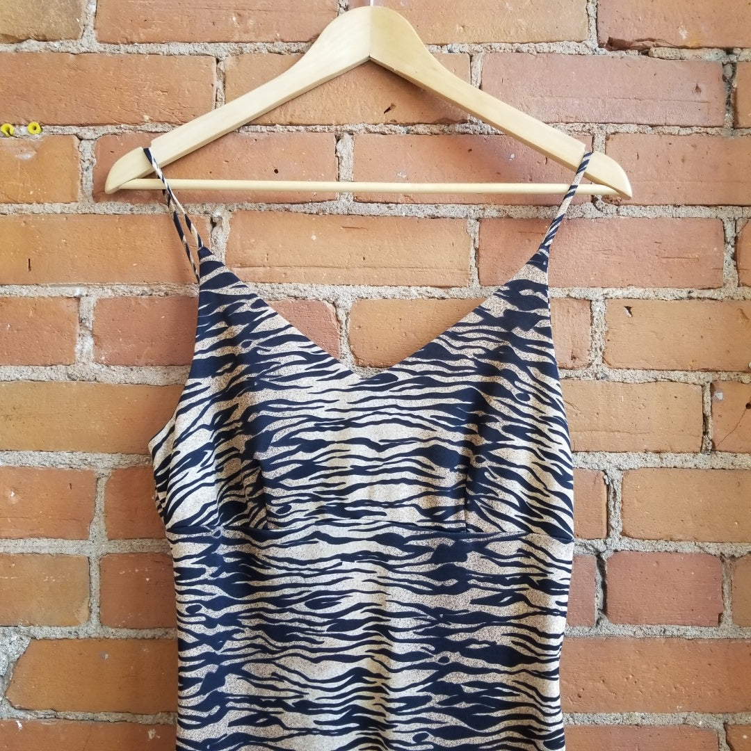 1990s Timing Tiger Print Maxi Dress