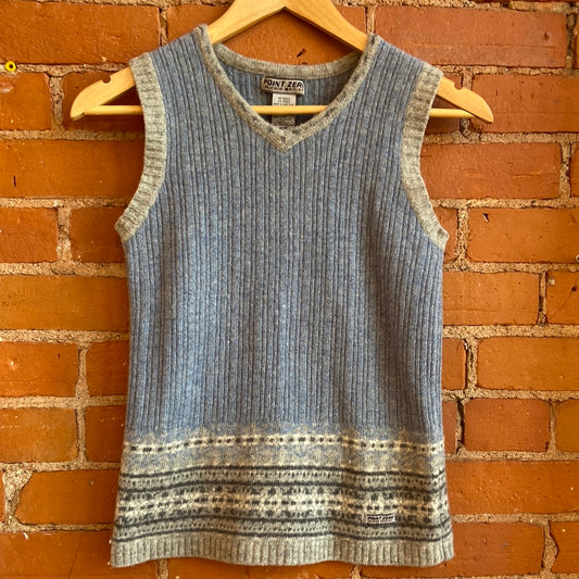 Light Blue Lambswool Sweater Vest