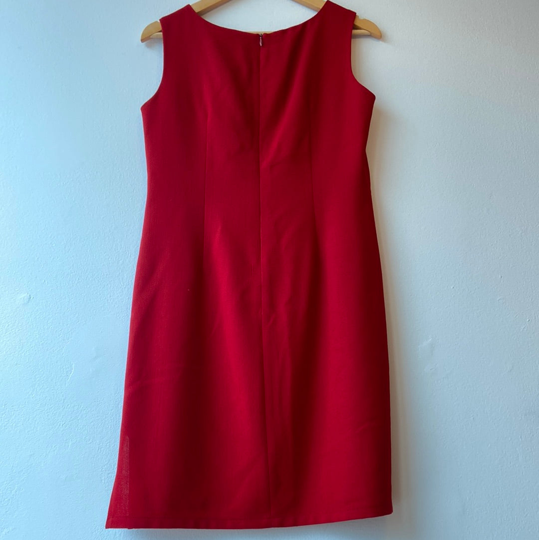 1990s Louben for Laura Petites Red Wool Dress