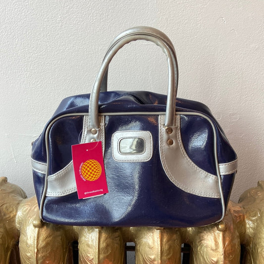 Navy & Silver Mini Athletic Bag