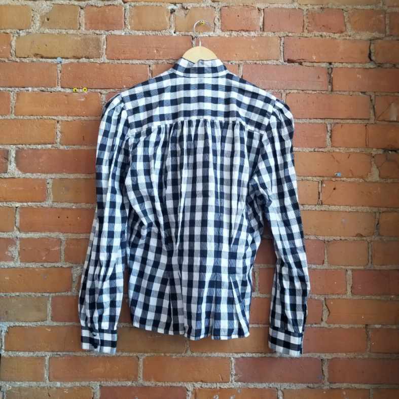 Louise Been Gingham Ruffle Blouse