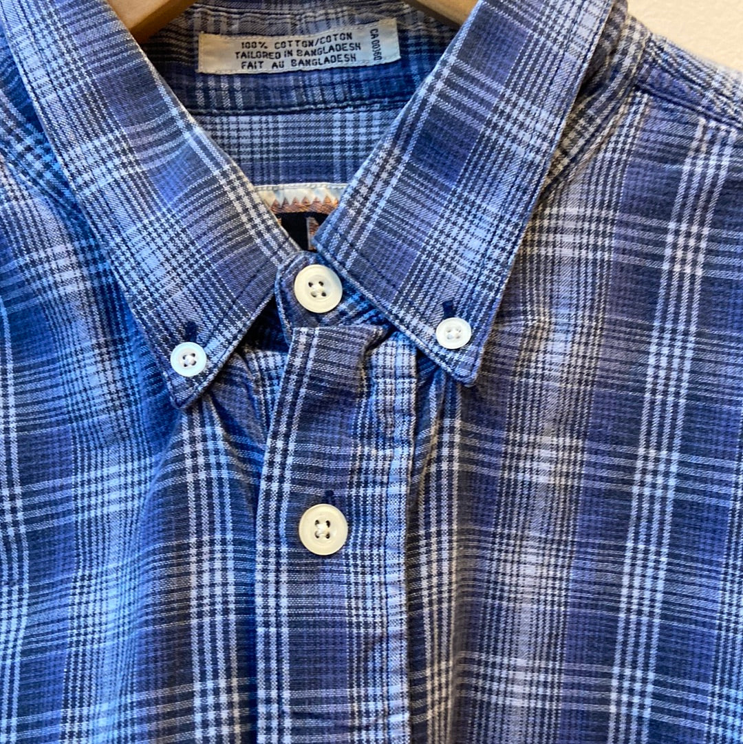 Blue Plaid Dad Button-Down