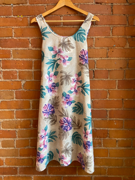 80’s Tropical Print Summer Dress