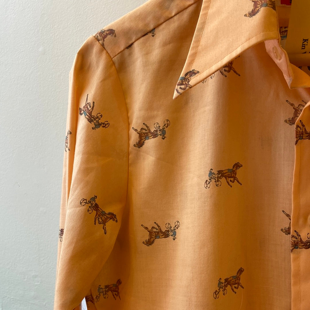 1960s Horse and Jockey Button Down