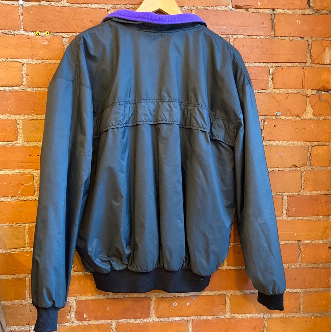 Black Jacket With Purple Fleece Lining
