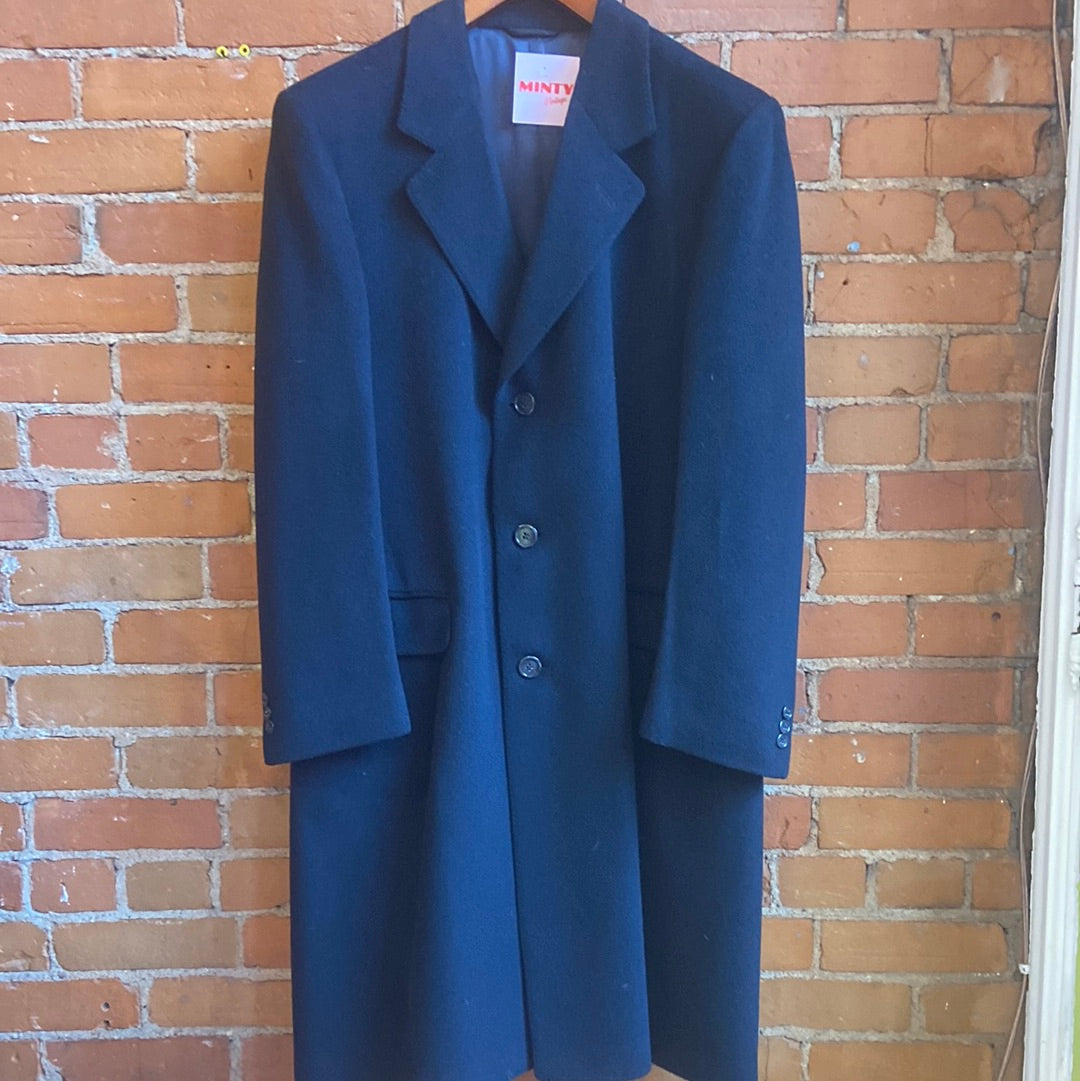 Navy Cashmere & Wool Coat