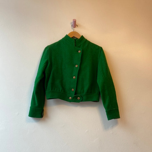 1940s Emerald Cropped Coat