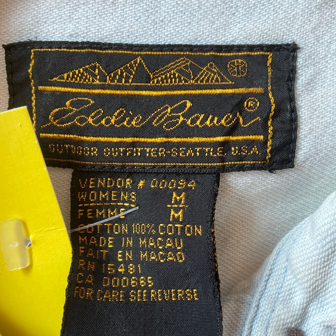 1990s Eddie Bauer Sleeveless Denim Shirt
