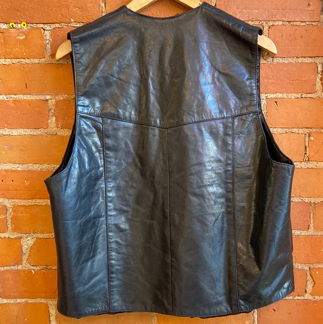 Back Leather Vest