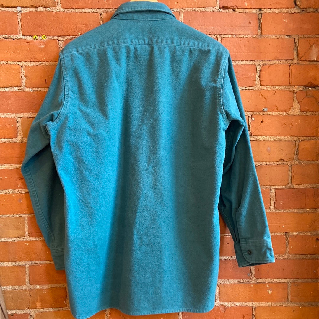 Eddie Bauer Teal Chamois Button-Up