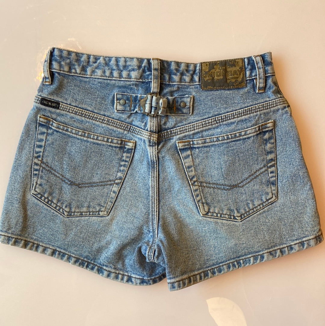 Light-Wash Denim Shorts