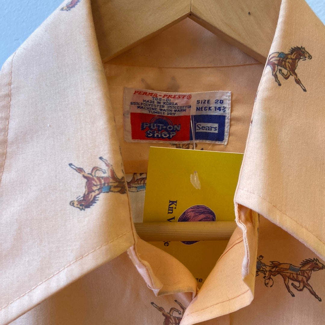 1960s Horse and Jockey Button Down