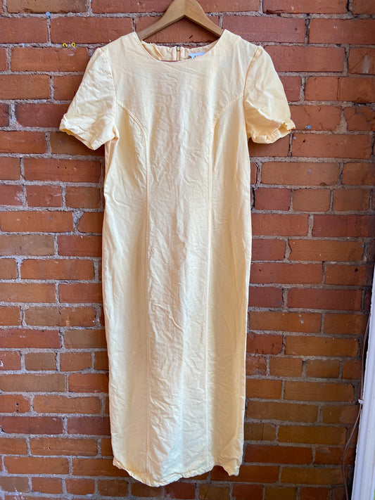 80’s Sunshine Yellow Maxi Dress