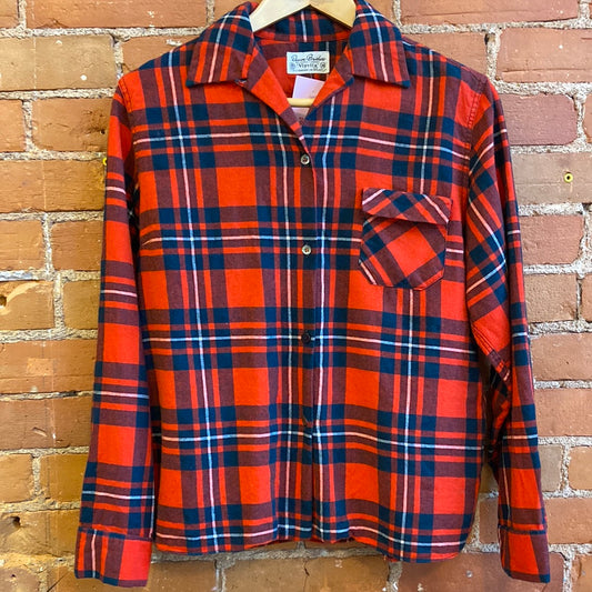 Red Plaid Button-Up