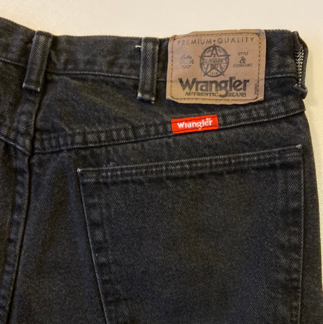 Washed Black Wrangler Denim