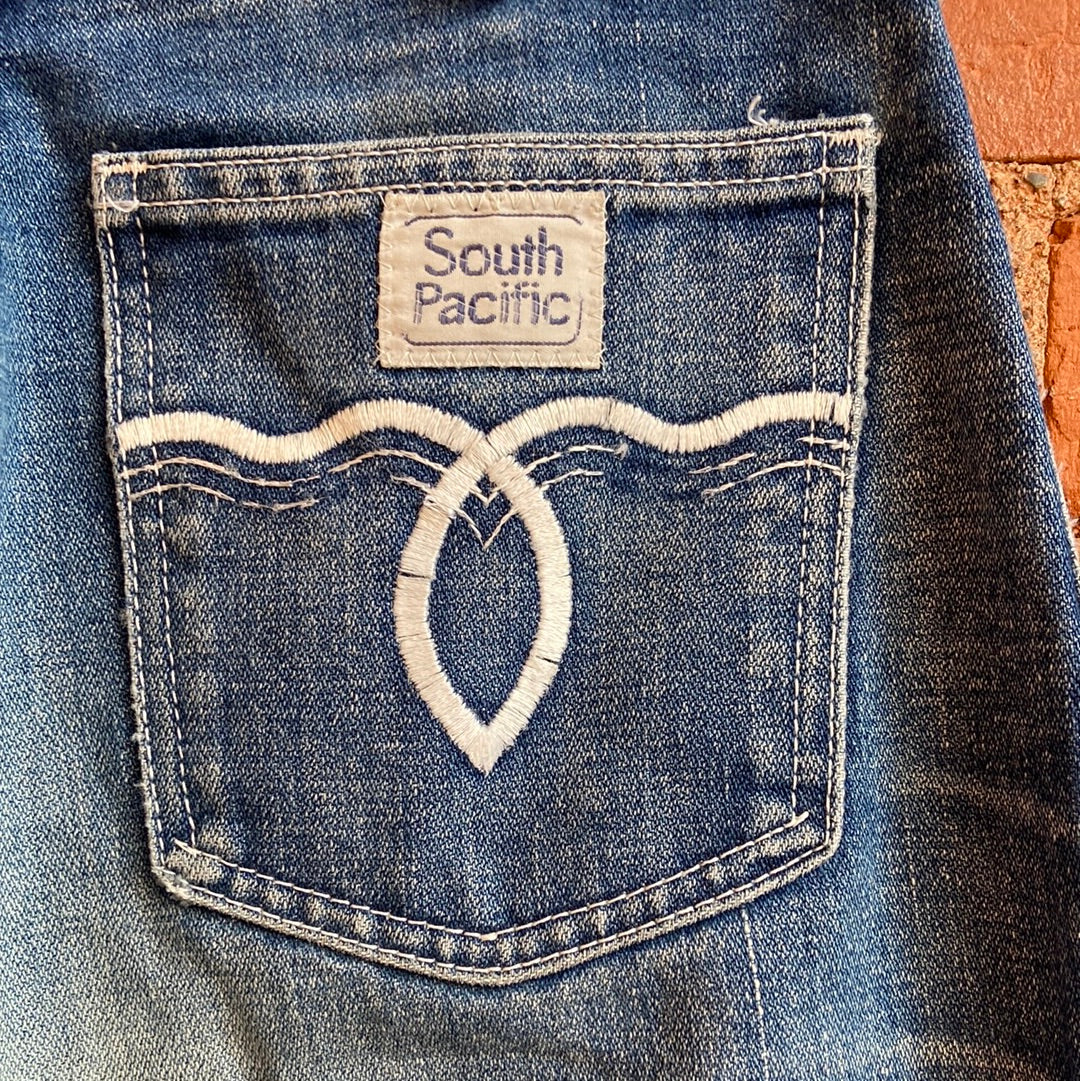 1970s Jeans with Visible Mend