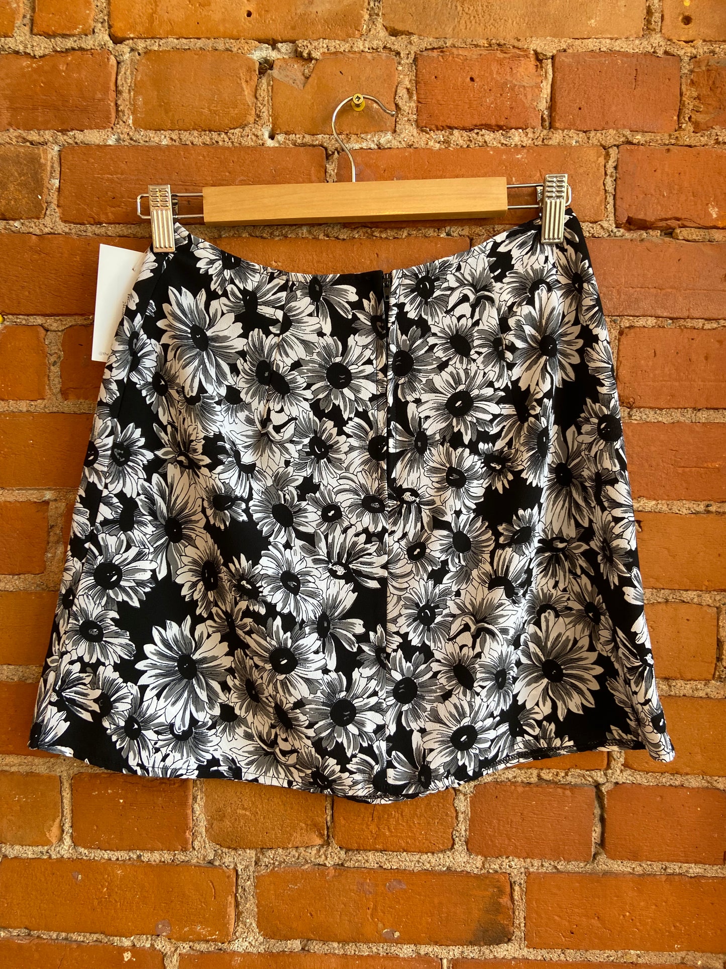 1990s Dynamite Sunflower Print Mini Skirt