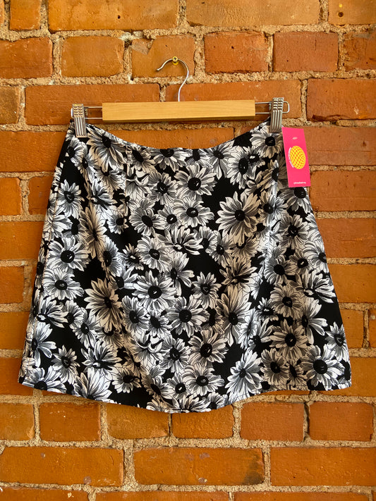 1990s Dynamite Sunflower Print Mini Skirt