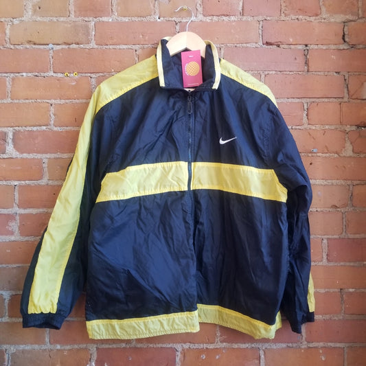 1990s Reversible Yellow and Black Nike Windbreaker