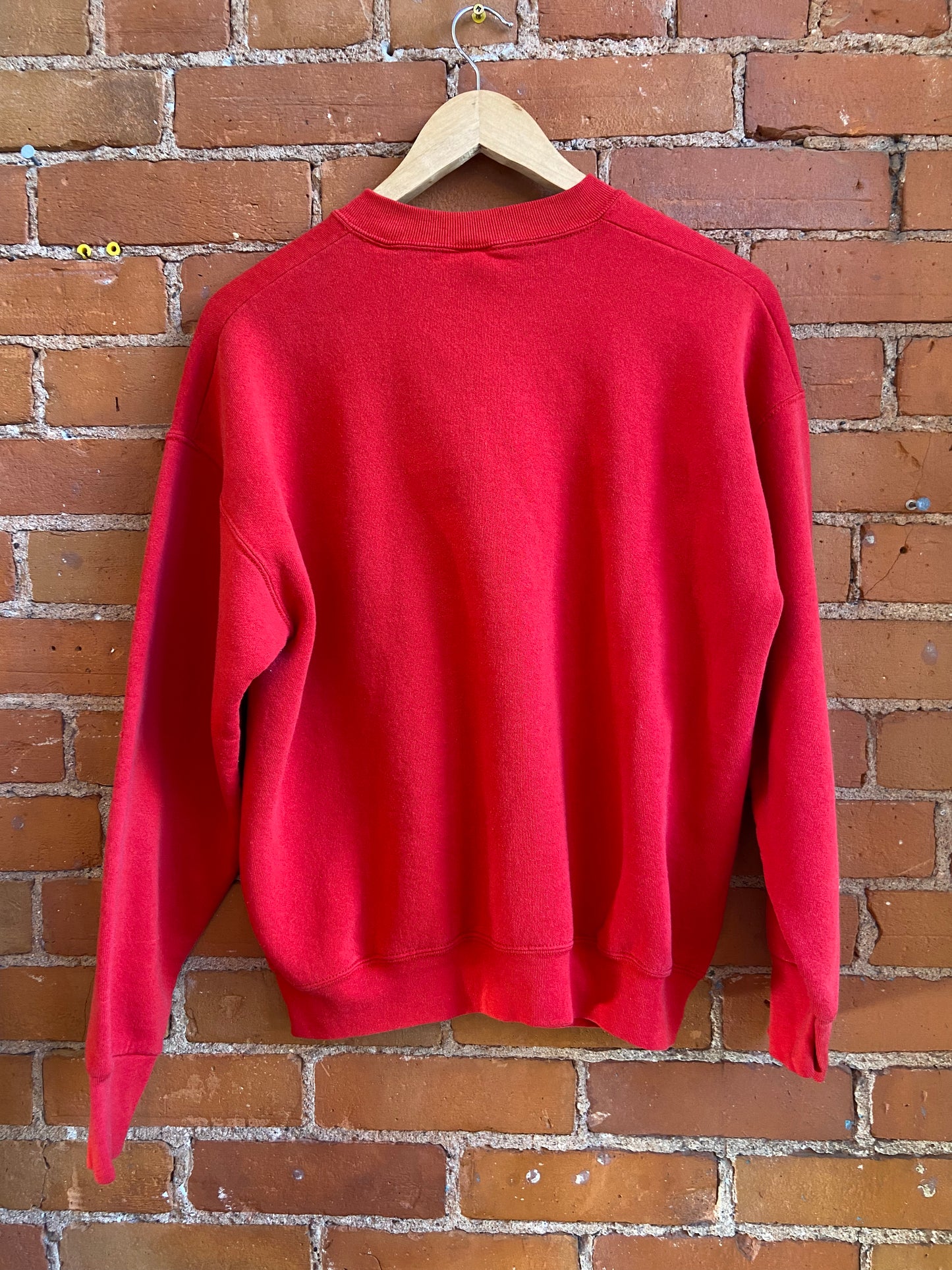 Cherry Red Crewneck with Small Loon Logo