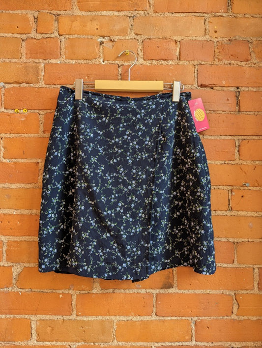 1990s Jessica Blue Floral Skort