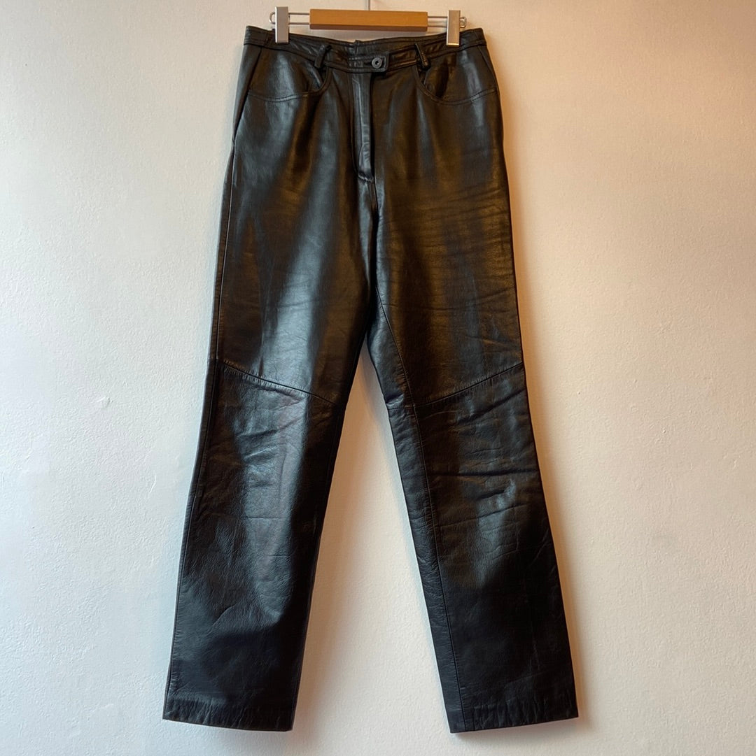 Black Danier Leather Pants