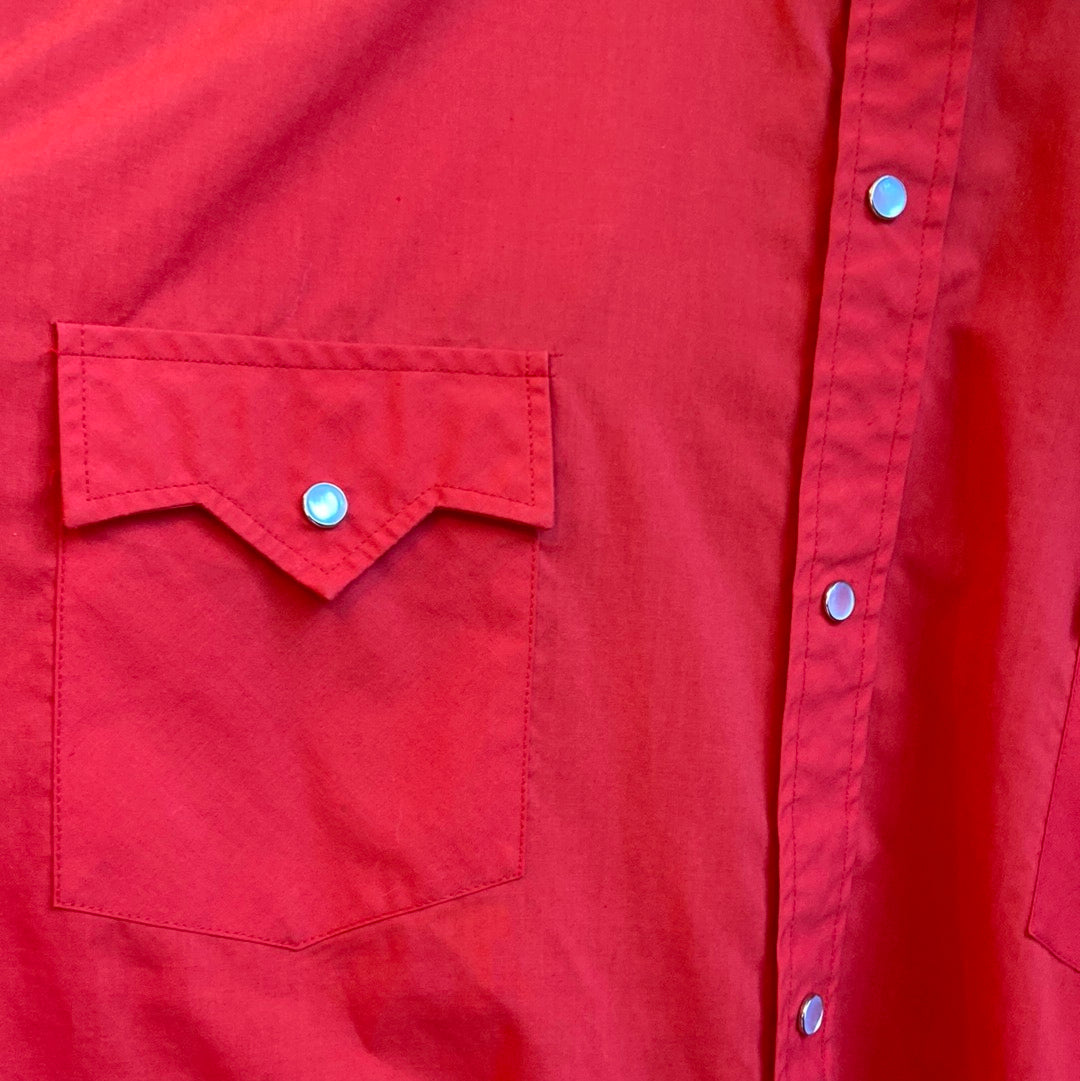 Cherry Red Pearl Snap Western Shirt