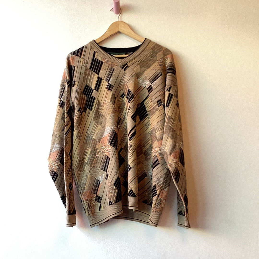 80’s Diamond Print Sweater