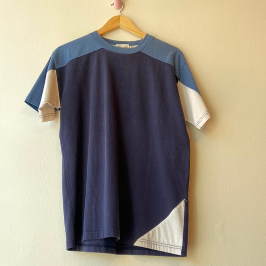 Blue Colour block T-Shirt