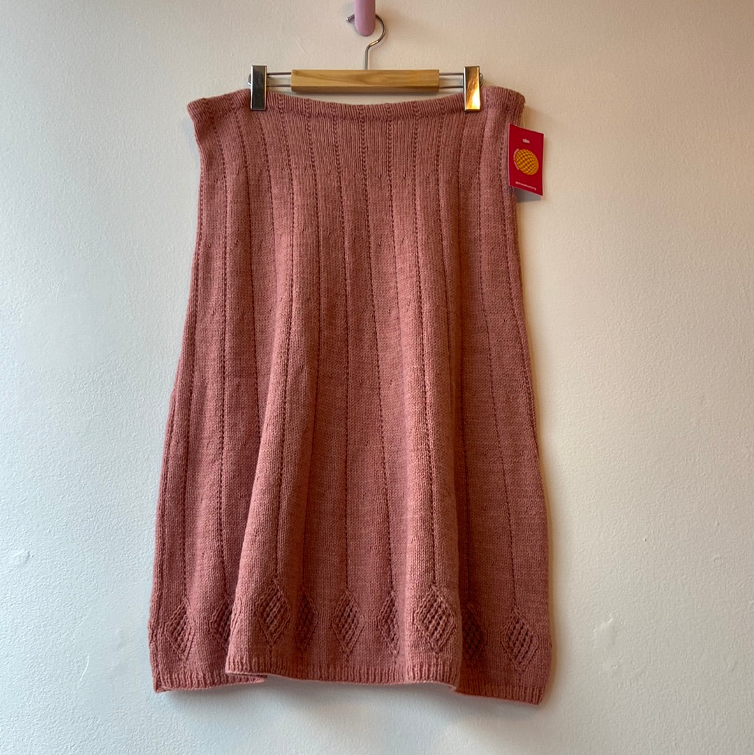 Blush Pink Hand Knit Skirt