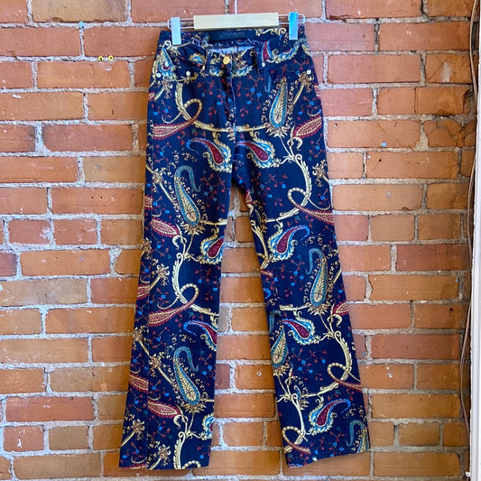 Y2K Printed Flared Pants