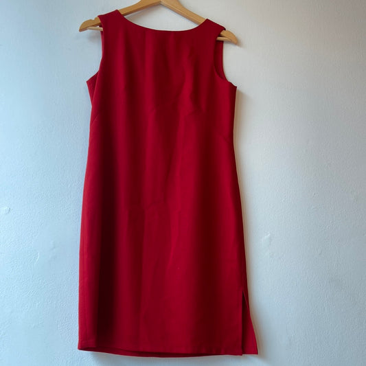 1990s Louben for Laura Petites Red Wool Dress