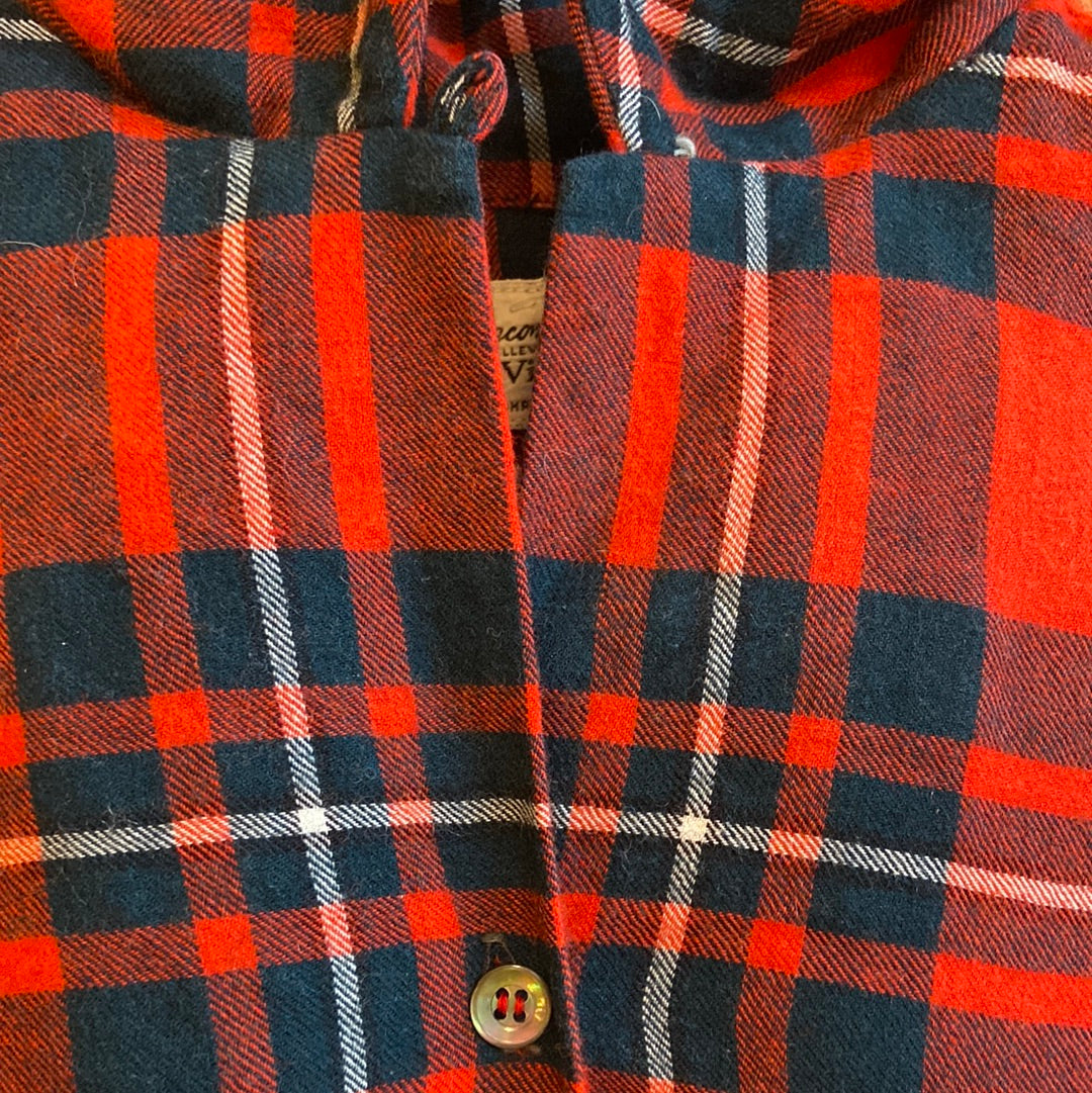 Red Plaid Button-Up