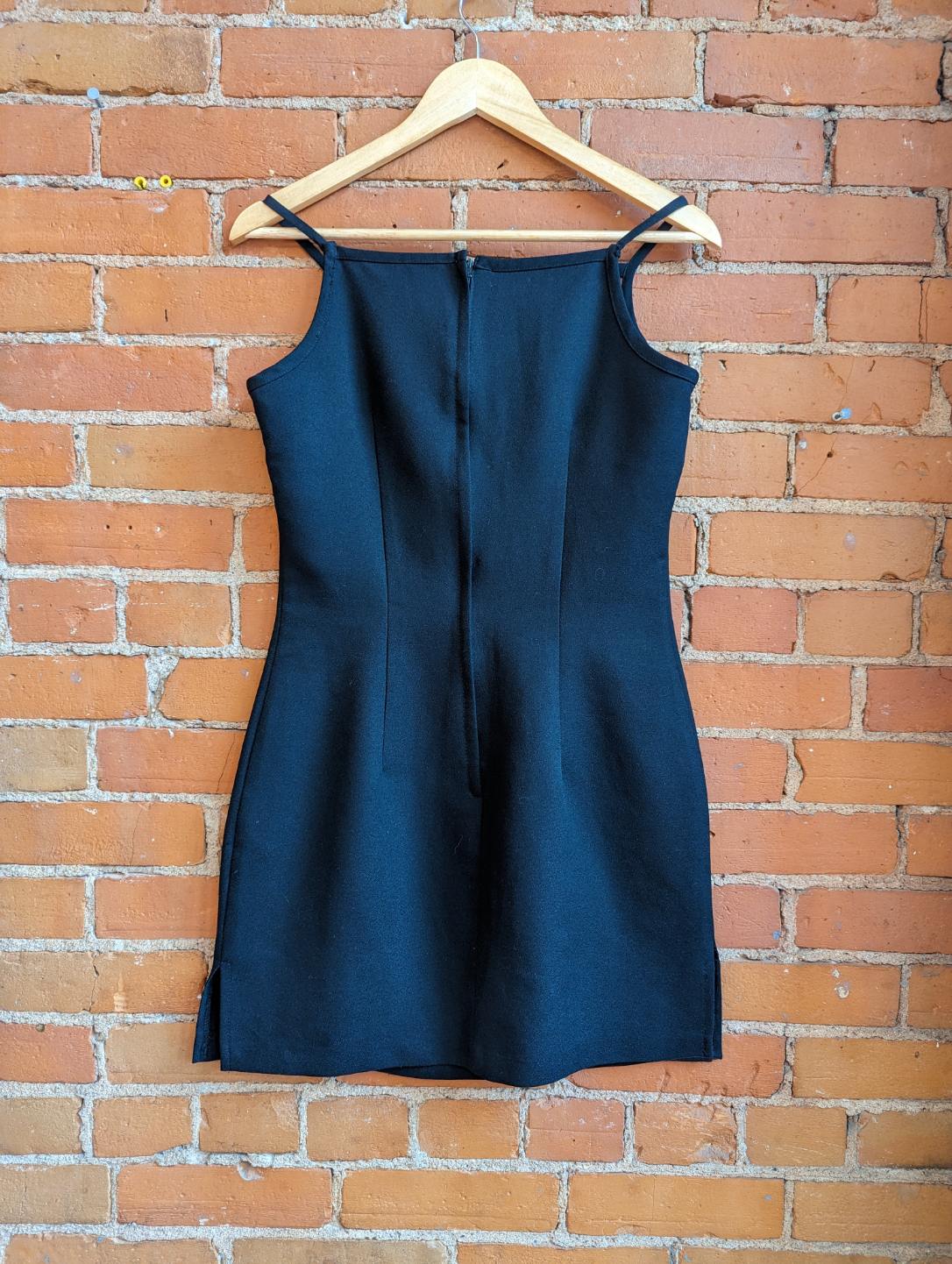 1990s Dyna Sport Black Mini Dress