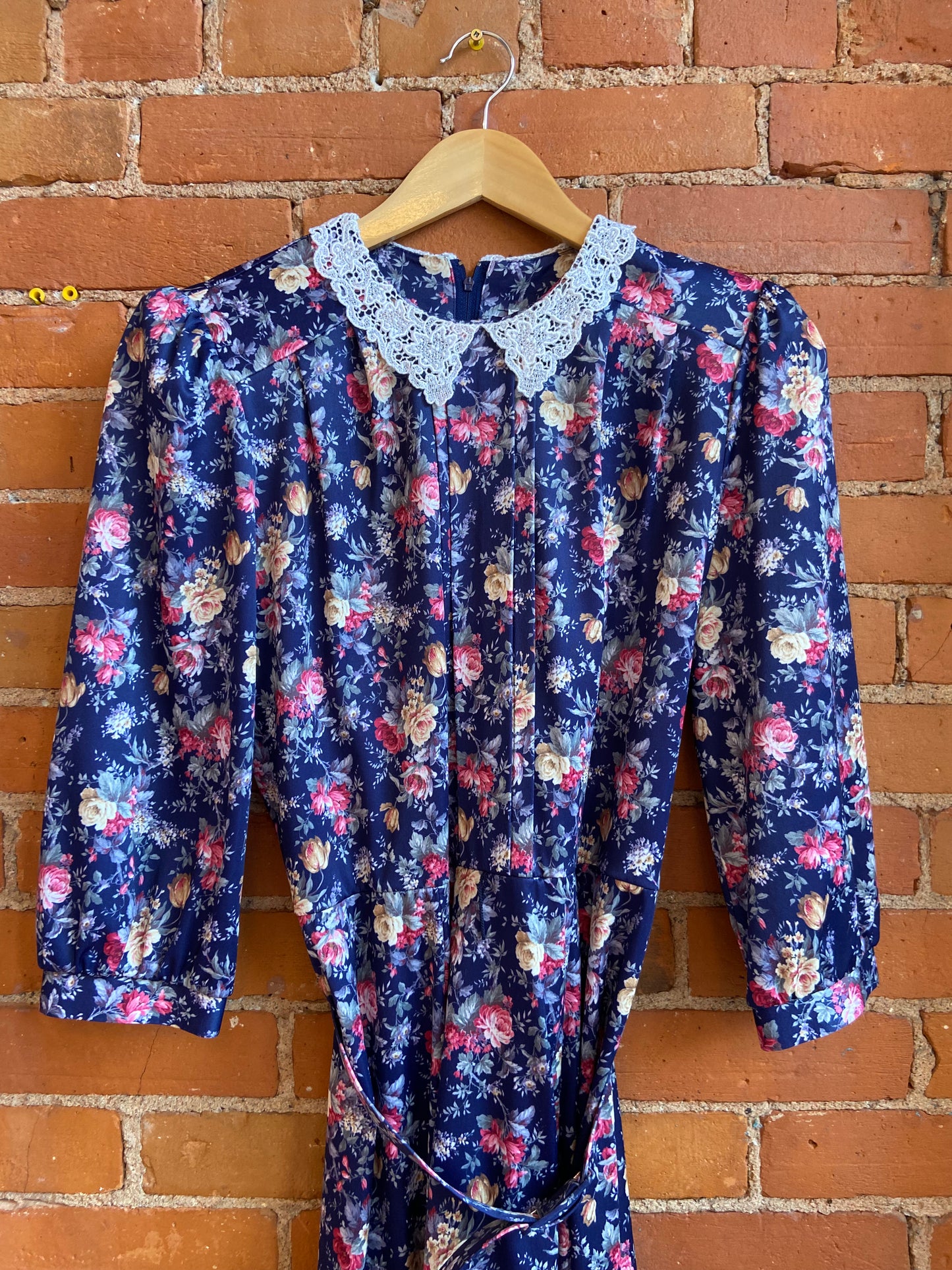 Early 80’s D’Allairds Belted Floral Print Dress