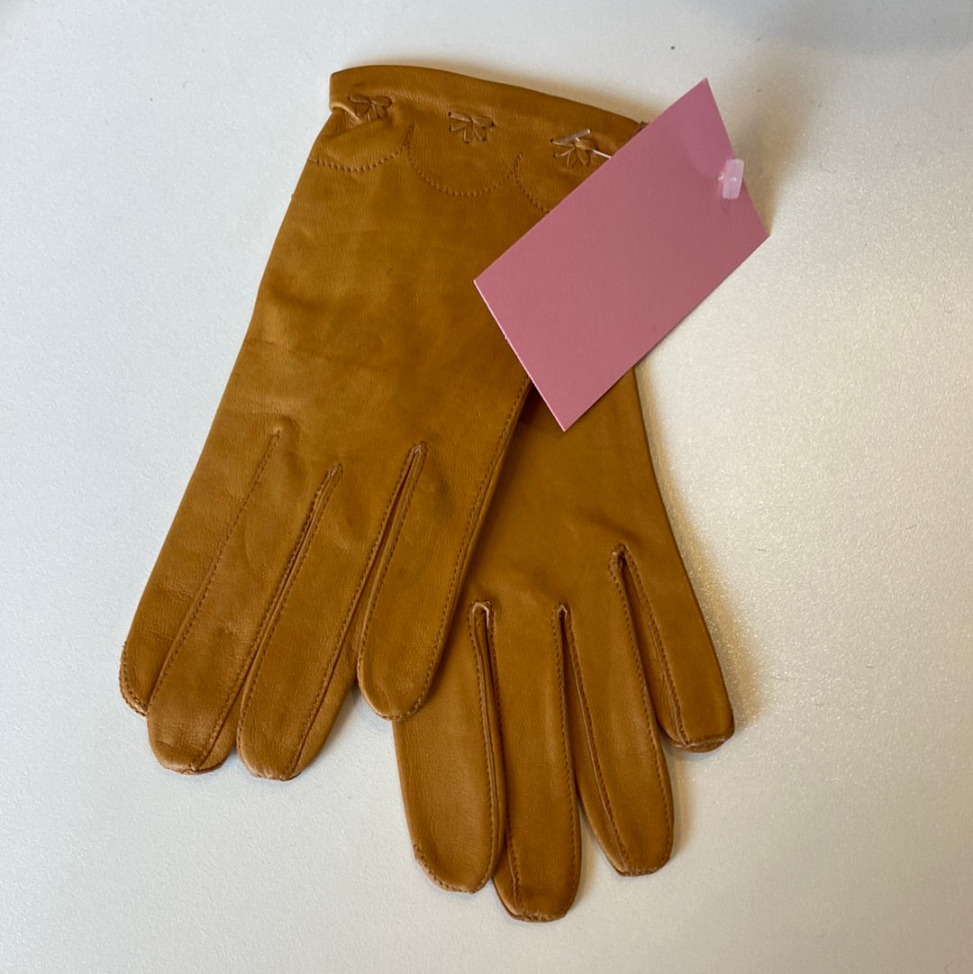 Caramel Brown Leather Gloves