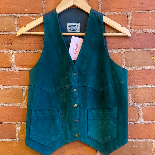 Emerald Green Suede Vest