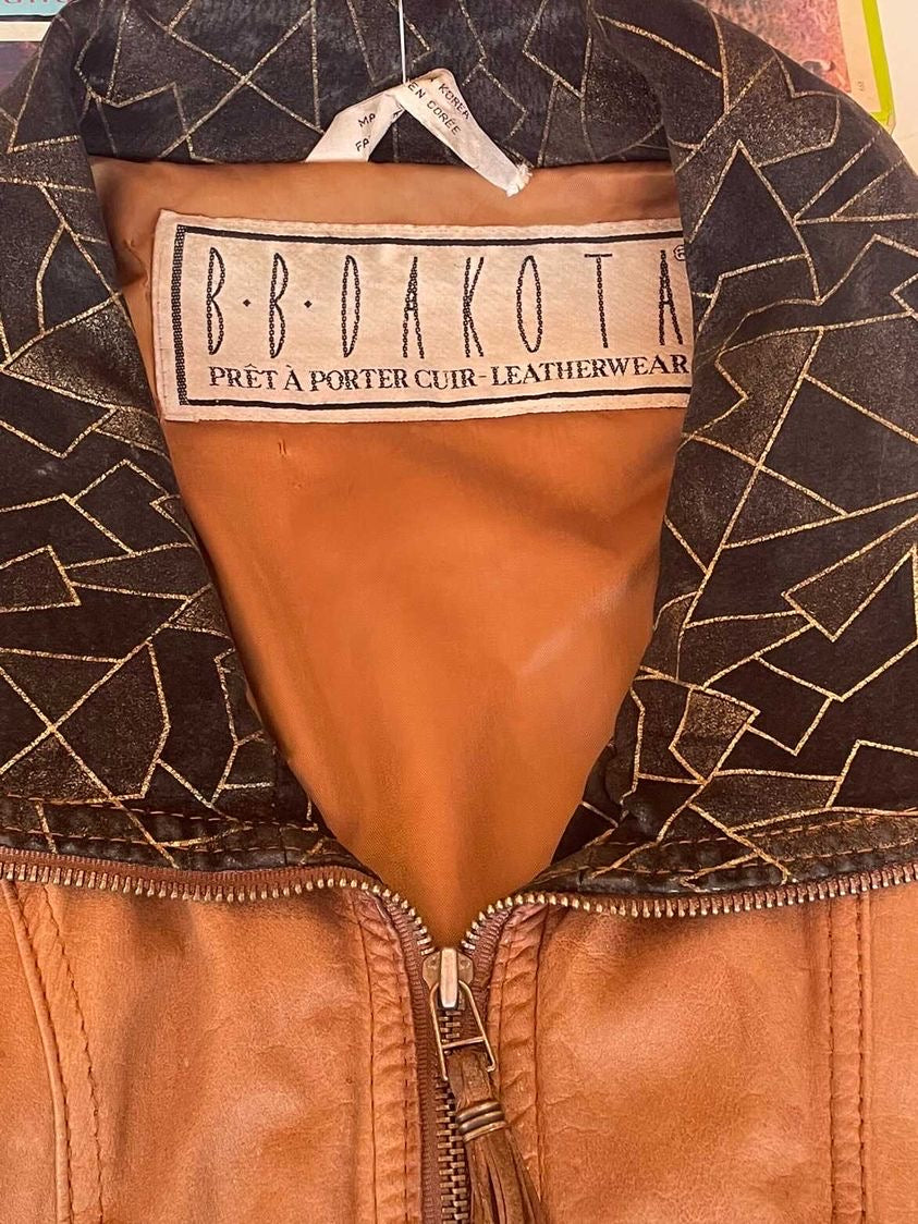 Leather Patchwork Coat